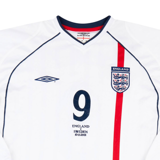 2002 England Langarm-Heimtrikot