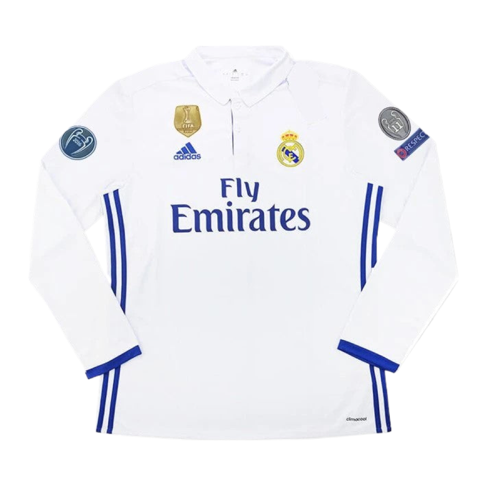 REAL MADRID CF HOME LONG SLEEVE JERSEY 2016-17