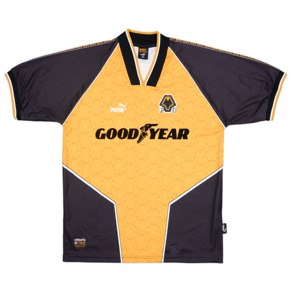 WOLVERHAMPTON WANDERERS FC HOME JERSEY 1996-98