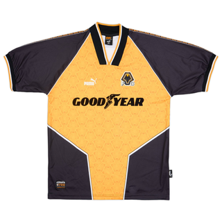 WOLVERHAMPTON WANDERERS FC HOME JERSEY 1996-98