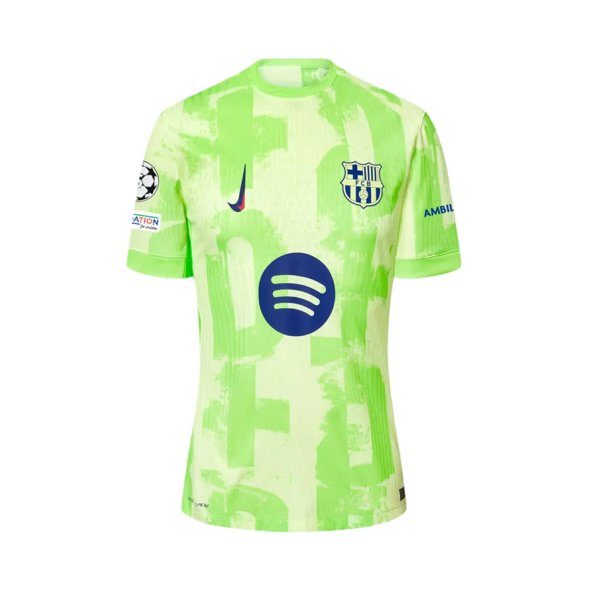 2024-25 FC Barcelona 3. Auswärtstrikot Logo Spotify