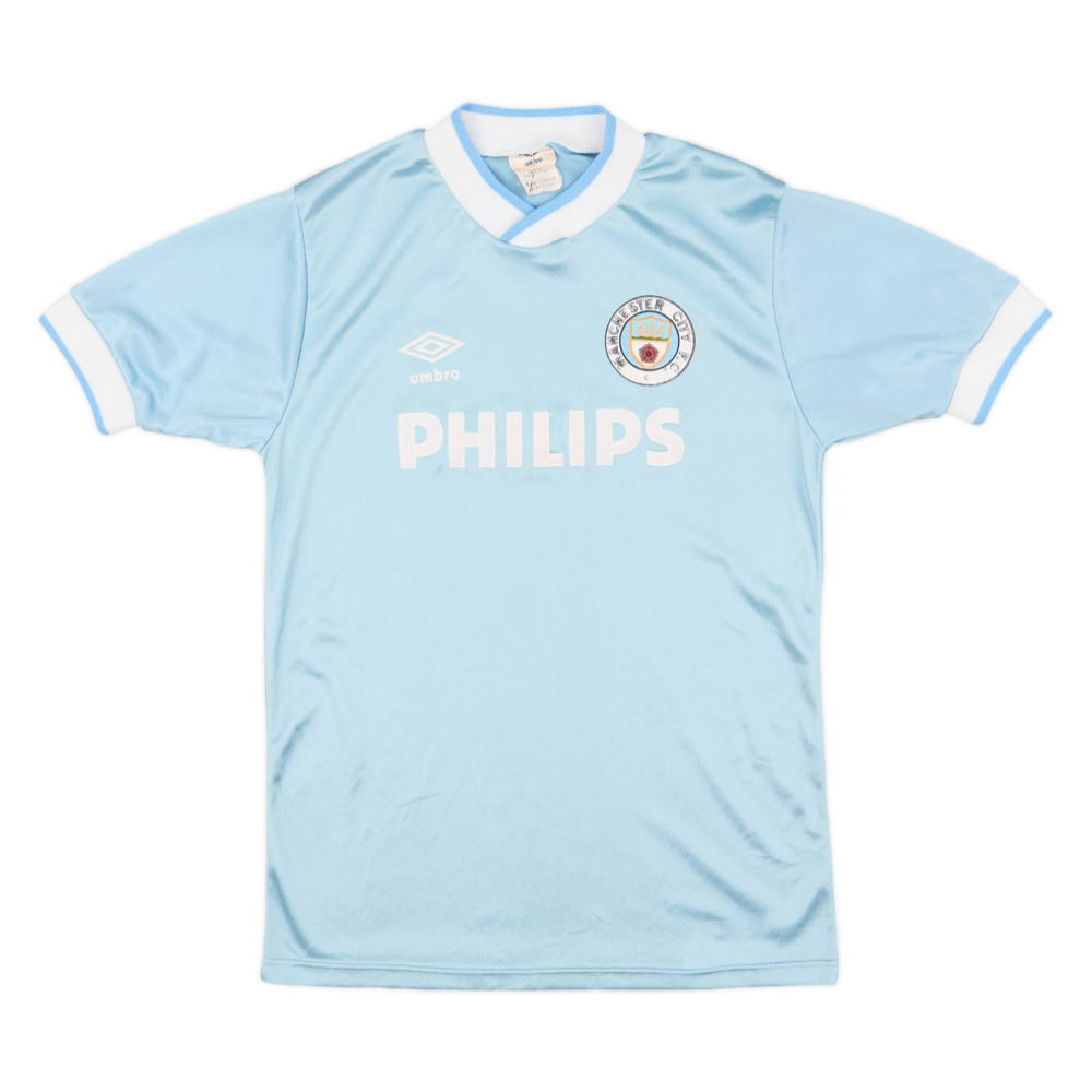 MANCHESTER CITY FC HOME JERSEY 1985-87