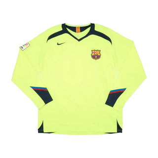 2005-06 FC Barcelona Auswärtstrikot Langarm