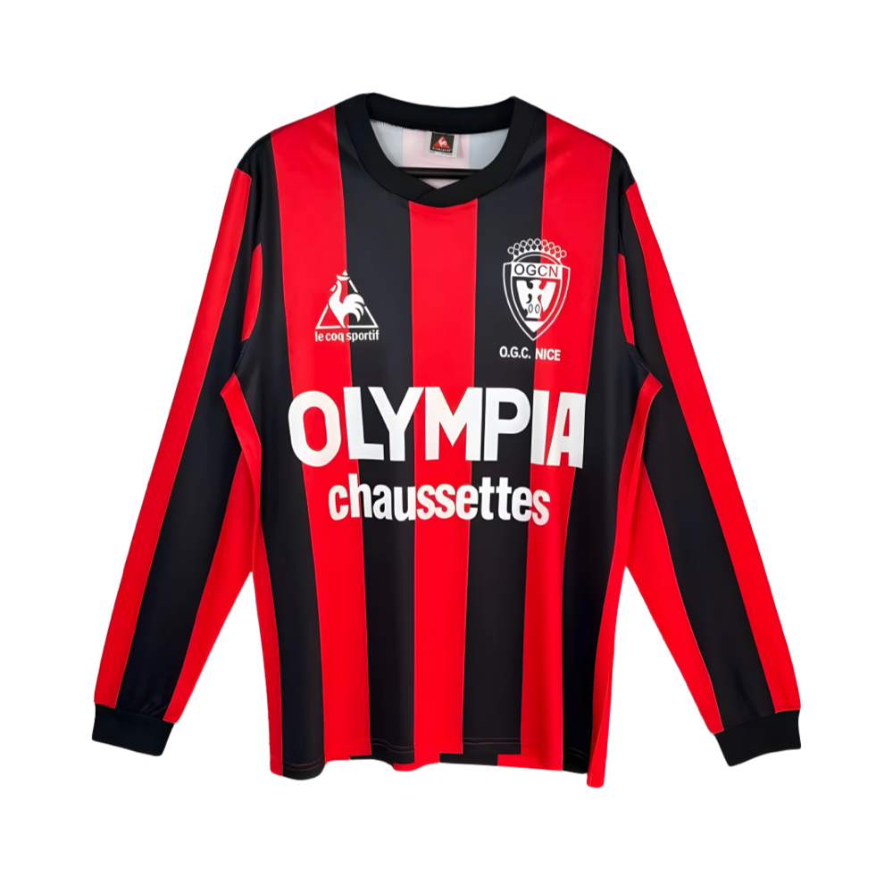 OGC NICE HOME LONG SLEEVE JERSEY 1977-78