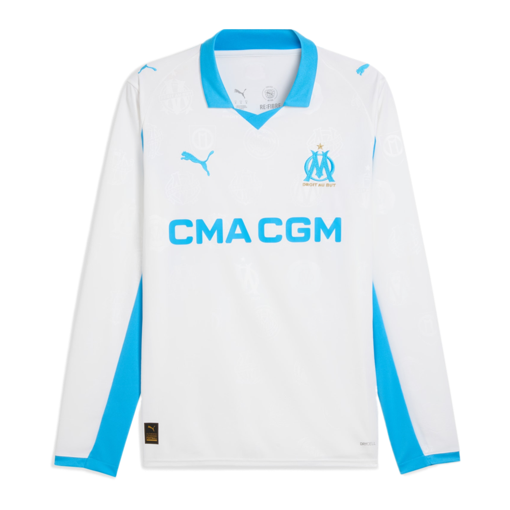 OLYMPIQUE DE MARSEILLE HOME LONG SLEEVE JERSEY 2025-26