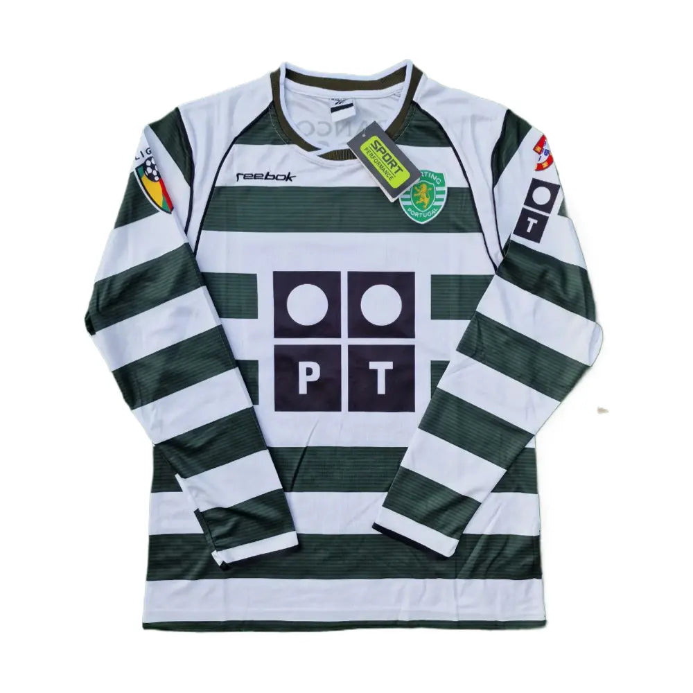 2002-03 Sporting CP 1a Equipación Manga Larga Nation Jersey