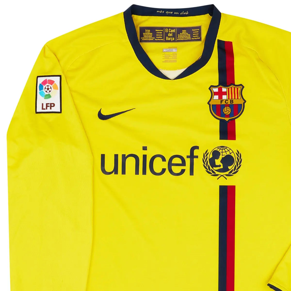 2008-09 FC Barcelona 2a Equipación Manga Larga Nation Jersey