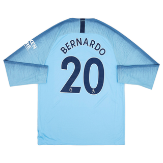 MANCHESTER CITY FC HOME LONG SLEEVE JERSEY 2018-19