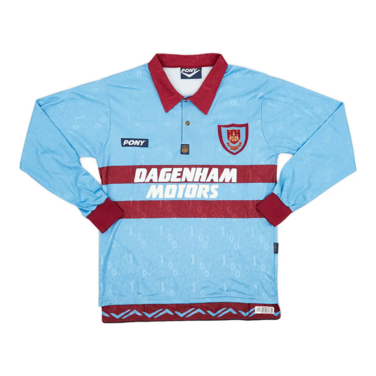 WEST HAM UNITED FC AWAY LONG SLEEVE JERSEY 1995-97
