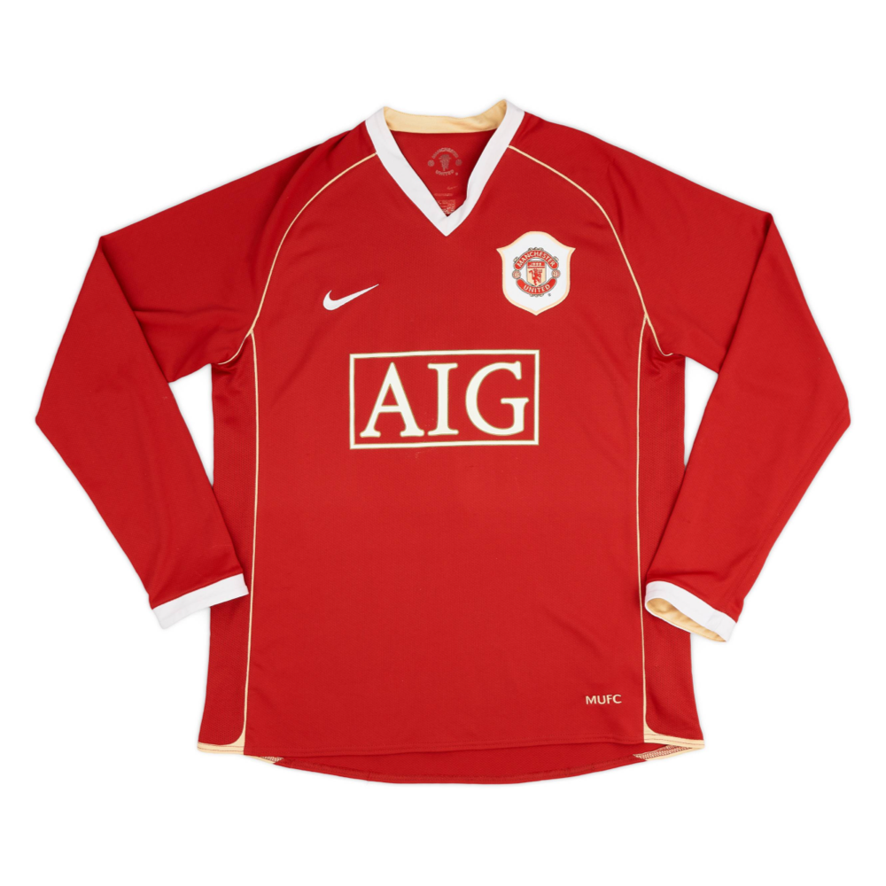 MANCHESTER UNITED FC HOME LONG SLEEVE JERSEY 2006-07